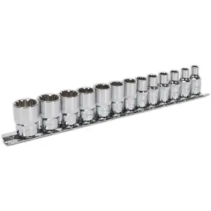 13pc UNIVERSAL Metric Socket Set - 1/4" Sq - TOTAL DRIVE Fits Most Fasteners