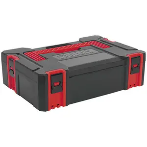 Versatile 445 x 310 x 130mm Portable Stackable Tool Box in Red - Durable ABS Storage Solution