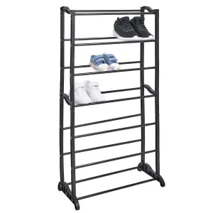 OHS Multi Level Shoe Storage Home Space Organiser Shelving Rack, 7 Tier - Black