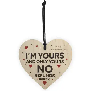 Red Ocean Funny Valentines Day Gift Idea For Him Her Novelty Wood Heart Gift For Boyfriend