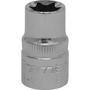 Premium E12 TRX Star Socket Bit - 3/8" Square Drive with Knurled Grip