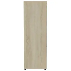 Berkfield Book Cabinet Sonoma Oak 90x30x90 cm Engineered Wood