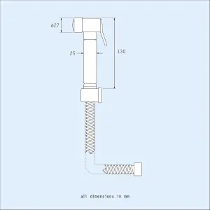 Nes Home Modern Bathroom Chrome Douche Bidet Spray + Thermostatic Mixing Valve 15mm