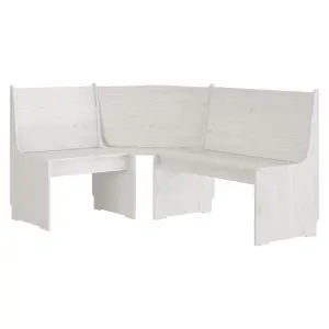 Berkfield 3 Piece Dining Set White Solid Wood Pine