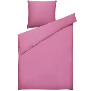 Duvet Cover Set HARMONRIDGE 135 x 200 cm Cotton Sateen Pink