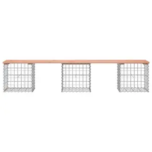 Berkfield Garden Bench Gabion Design 203x44x42 cm Solid Wood Douglas