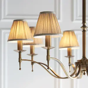 Luminosa Stanford 8 Light Multi Arm Chandelier Antique Brass Finish, E14