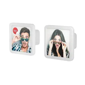 Klick White Wall Coat Hanger & Photo Frame Set of 2