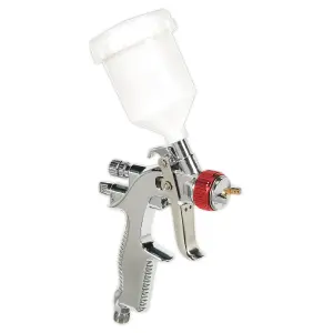 Sealey HVLP Gravity Feed Touch-Up Spray Gun Brass Air Cap 0.8mm Set-Up HVLP736