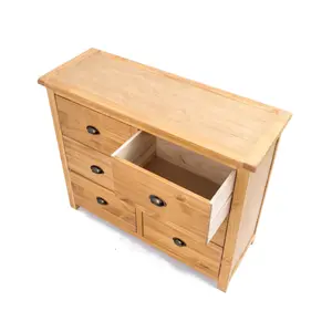 Lugo 6 Drawer Chest of Drawers Brass Cup Handle