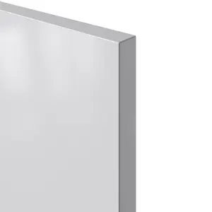 GoodHome Alisma Innovo handleless High gloss grey Slab Drawer front, bridging door & bi fold door, Pack of 2 (H)340mm (W)397mm (T)18mm