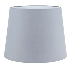 ValueLights Aspen Modern Tapered Table Floor Lamp Light Shade with Grey Fabric Finish