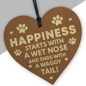 Red Ocean A Waggy Tail Dog Gift Dog Owner Wooden Plaque Dog Lover Sign Pet Gift Pet Sign Home Sign Home Decor