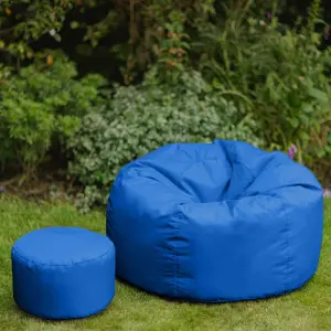 Veeva Classic Indoor Outdoor Bean Bag & Pouffe Blue Bean Bag Chair