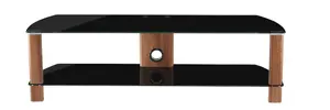 Century TV-Stand Walnut/Black Glass ADCE1500-BLK