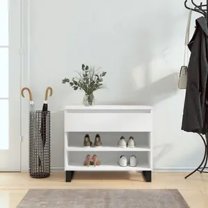 Berkfield Shoe Cabinet White 70x36x60 cm Engineered Wood