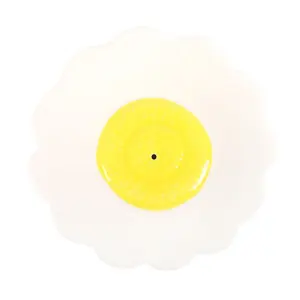 Something Different Daisy Incense Holder White/Yellow (One Size)