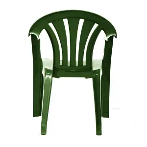 simpa Solana Green Plastic Garden Chairs - Set of 4