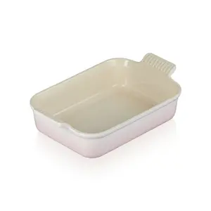 Le Creuset Stoneware Heritage Rectangular Dish Shell Pink / 26cm