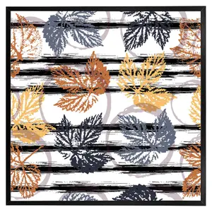 Cute autumn leaves (Picutre Frame) / 30x30" / White