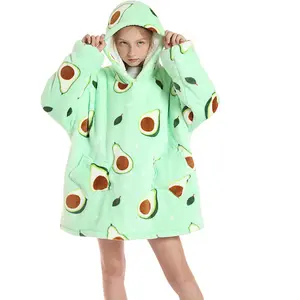 Avocado Oversized Kids Blanket Hoodie