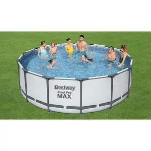 Bestway 14ft x 48in Steel Pro Max Pool Set Above Ground Swimming Pool