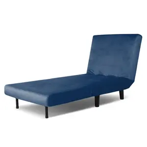 Aurora 1 Seat Sofa Bed Blue Velvet