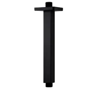 Square Ceiling Mounted Shower Arm - Matt Black (Marina)