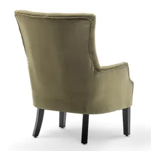 Velvet Sage Green Gabriella Accent Chair