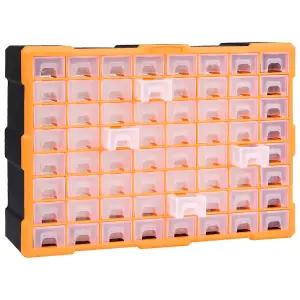 Berkfield Multi-drawer Organiser with 64 Drawers 52x16x37.5 cm