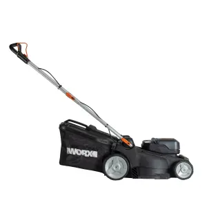 WORX WG737E 40V 37cm Cordless Brushless Lawn Mower with 2 x 4.0Ah Batteries & Charger