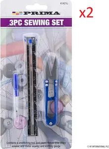 6Pc Sewing Set Thread Cutter Seam Ripper Unpicker Stitch Scissor Metal Gauge