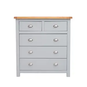 Argenta 5 Drawer Chest of Drawers Chrome Cup Handle