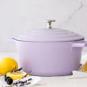 MasterClass Cast Aluminium 20cm Casserole Dish, Lavender