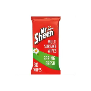 10 x Mr Sheen Multi Surface Wipes Spring Meadow 30 Large Wipes