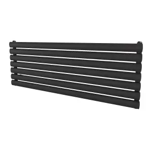 Agadon Neo Horizontal Designer Radiator 410 x 1200 mm Textured Anthracite - 1846 BTU - 10 Years Guarantee