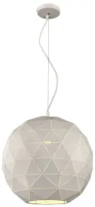 Luminosa Spring Large Ceiling Pendant White, E27