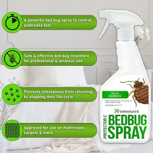 Xterminate Bed Bug Killer Spray 3L, Used By Professionals, For Home Use, Bedrooms, Mattresses, Carpets, Furniture