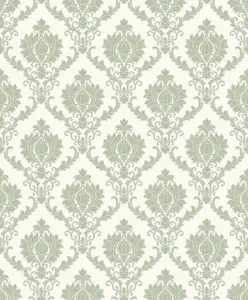 Galerie Italian Classics 4 Green Italian Damask Embossed Wallpaper