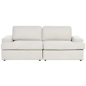 3 Seater Fabric Sofa Light Beige ALLA