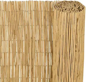 1m x 3m Thick Bamboo Screening Roll Natural Fence Peeled Reed Fencing Outdoor Garden