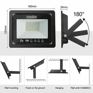 ExtraStar 30W LED Flood Light COLD LIGHT