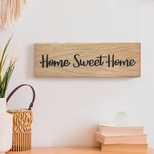 Peak Heritage Engraved Oak Sign 30cm - Home Sweet Home