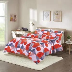 Elegant Printed Scott Geometric Duvet Quilt Covers Bedding Set with Pillowcases