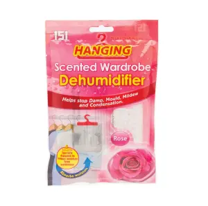 3 Hanging Wardrobe Dehumidifier Bags Scented Moisture Trap Crystals Damp control