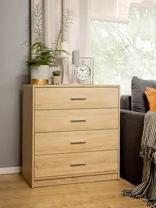 Chest of Drawers Storage Unit Modern Bedroom Hallway Kids Sonoma Oak Effect Nepo