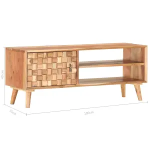 Berkfield TV Cabinet 100x35x40 cm Solid Acacia Wood