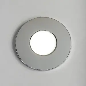 Litecraft 2 Pack Chrome Modern IP65 Fire Rated Bathroom Downlights