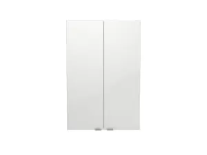 GoodHome Imandra Gloss White Double Bathroom Wall cabinet (H)90cm (W)60cm