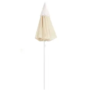 Berkfield Outdoor Parasol  with Steel Pole Sand 180 cm